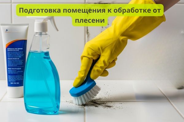 Подготовка помещения к обработке от плесени фото